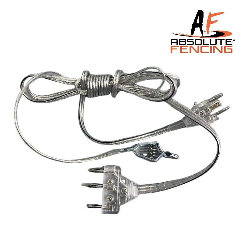 AF FIE Foil Bodycord: Dura-Clear 2-prong